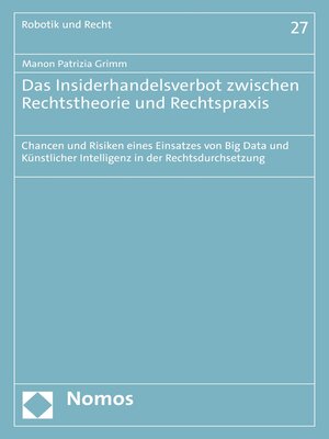 cover image of Das Insiderhandelsverbot zwischen Rechtstheorie und Rechtspraxis